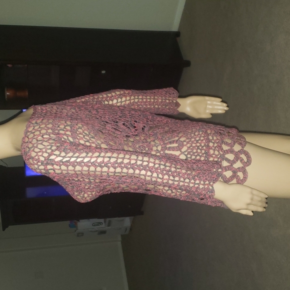 Tempo Paris s crocheted long sleeve top - Picture 4 of 4